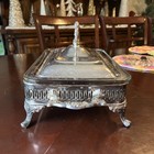 Oneida Ornate Silver Plate Vintage Covered Footed Casserole Buffet Serving Rack