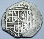 1607-1617 Mexico 1 Reales  omf  Spanish Colonial 1600 s Pirate Treasure Cob Coin
