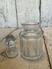 Vintage Pressed Glass Apothecary Jar With Stopper Vanity Storage Canister