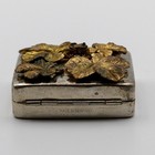 Vintage German Vest Pocket Travel Safety Razor Set Ornate Brass Leaf Case 1920s