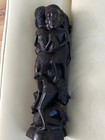 Vintage Hand Carved Wood African Family Totem  13  Tall Excellent Heavy-carving