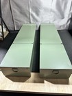 Army Green Vintage Bank Safety Deposit Box Lockbox 17x5x2 75