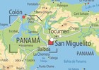 Panama Physical Map - 23 3 X 16 5 Inches - Paper Laminated
