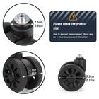 2 Pcs Luggage Replacement Wheels Wear-resistant Suitcase Repair Parts Kit