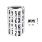 Consecutive Number Stickers 6001 To 7000 Inventory Label Black Numbers