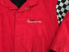 Vtg 90s Dodge Motorsports Canvas Pit Crew Jacket Men s Xl Red Checkered Sleeves