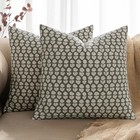  Block Print Pillow Covers 20x20 Inch Set Of 20  X 20   pack Of 2  Sage Green