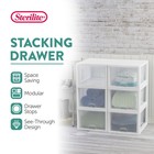 Sterilite 27 Quart Stacking Storage Drawer  Stackable Plastic Bin Drawer  4 Pack