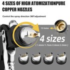 Hvlp Spray Gun Kit 1 4 1 7 2 0 2 5mm Nozzles Black Automotive Spray Gun