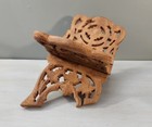 Vintage Hand-carved Wood Folding Book Holder Or Display Stand India