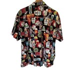 Cactus Black Label Beer Short Sleeve Button Down Shirt Size Medium