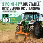 48  Adjustable Disc Bedder Disc Harrow For Cat 1 Tractors Steel 3 Point