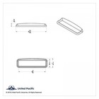 Kenworth 2002   Up Glove Box Emblem Bezel Chrome Visor Trim 4-3 8x 7 8  Up 20595