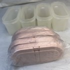 Lot Of 4 New Tupperware  1843 Modular Mates Spice Shakers Pink Lids Nos