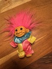 Vintage Russ Clown Costume Troll Doll Pink Yellow Plush Collectible