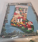 Bucilla Santa s Workshop Felt Christmas Stocking Kit 18  New Vintage 1994  83200