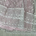True Vintage Baby Girl 12m  Sheer Lace Pink Dress Layered Polka Dots Ruffles X1