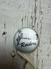 Vtg Oakland Raiders Football Retro Spell Out Logo Nfl Round Pinback Pin Button