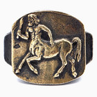 Ancient Roman Centaur Legionary Ring Legio Ii Parthica 24k Gold Plated Silver
