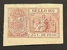 Travelstamps  1899 Philippines Imperforate Revenue Stamps 25c Mint No Gum