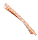 Collar Bar Clip Etched Ribbed Detail Rose Gold Tone Mens Made In Usa 2 1 2 