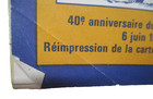 1944 Battle Of Normandy Map 102 Michelin Tires 1988 Reprint Of 1947 Map