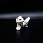 Vintage Native American 2 5  Acoma Pueblo Pottery Fox  Signed Miniature Figurine