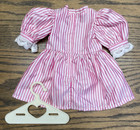 American Girl Doll Samantha Striped Birthday Dress 1990 Pleasant Company Euc
