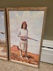 Vintage 1960s Winchester Store Display Signs Commemorative Indian Guns Ammo Rare