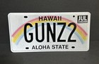 2018 Hawaii Vanity Gunz2  guns 2  License Plate