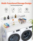 Washer Dryer Countertop With Shelf 54 x27  Wooden Washer Dryer Cover White