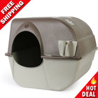 Self Cleaning Automatic Cat Litter Box Large Roll n Clean Kitty Pewter Scoop New