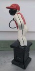 Cast Iron Hitching Post Horse Jockey Equestrian Vintage
