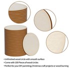 Wooden Circle Shape Craft Wood Thin Disc Round Tag Embellishments Decoration