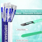 Disposable Sterile Scalpel  10 Carbon Steel Blades  Box Of 10 Pcs