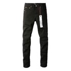 New Purple Brand Men s Fashion Splash-ink Slim Fit Jeans Black