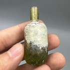 Intact Rare Ancient Old Roman Glass Medical Bottle From North Western Afghanista