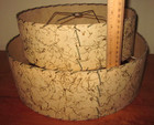 Vintage Mcm Two Tier Fiberglass Lampshade    Edge Wear