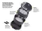 Myste Herb Grinder 2 5   Large  Upgraded Sharpest Teeth Large  Black Big Crusher