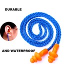 New 5pcs Reusable Hearing Protect Safety Earplugs Soft Silicone Corded Ear Plugs
