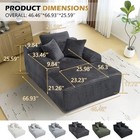 67  Chaise Lounge Chair Convertible Sleeper Sofa Bed W pillows For Living Room