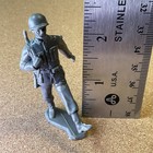 Marx Toys Wwii Battleground Gray German Infantry  marching   Vtg 1960   s Army Men