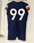 Nike Virginia Uva Cavaliers  99 Game Used Blue Football Jersey Size 42 Line  4