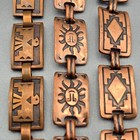 Vtg Solid Copper Southwestern Style Cuff   Bracelet Jewelry Signed Lot Of 7