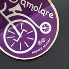 1970   s Famolare Italian Shoe Maker 3 5    Sticker With High Wheel Bicycle Logo