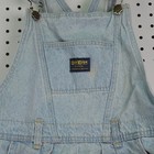 Oshkosh B gosh Denim Overalls Vintage Light Blue Cotton Bib Workwear Size 10