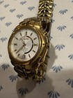 Seiko Kinetic Sports 50 5m43 Day Date Gold -tone Crystal box Mens Watch 
