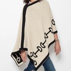 In2green Poncho Equestrian Eco Luxury Brown Black Horsebit Print Reversible Os