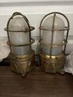 Marine Brass Solid Nautical Ship Mount Bulkhead Passageway Light 2 Pieces