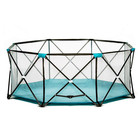 Portable Playpen Play Yard 8-panel Kids Pets Indoor Outdoor Foldable Blue
